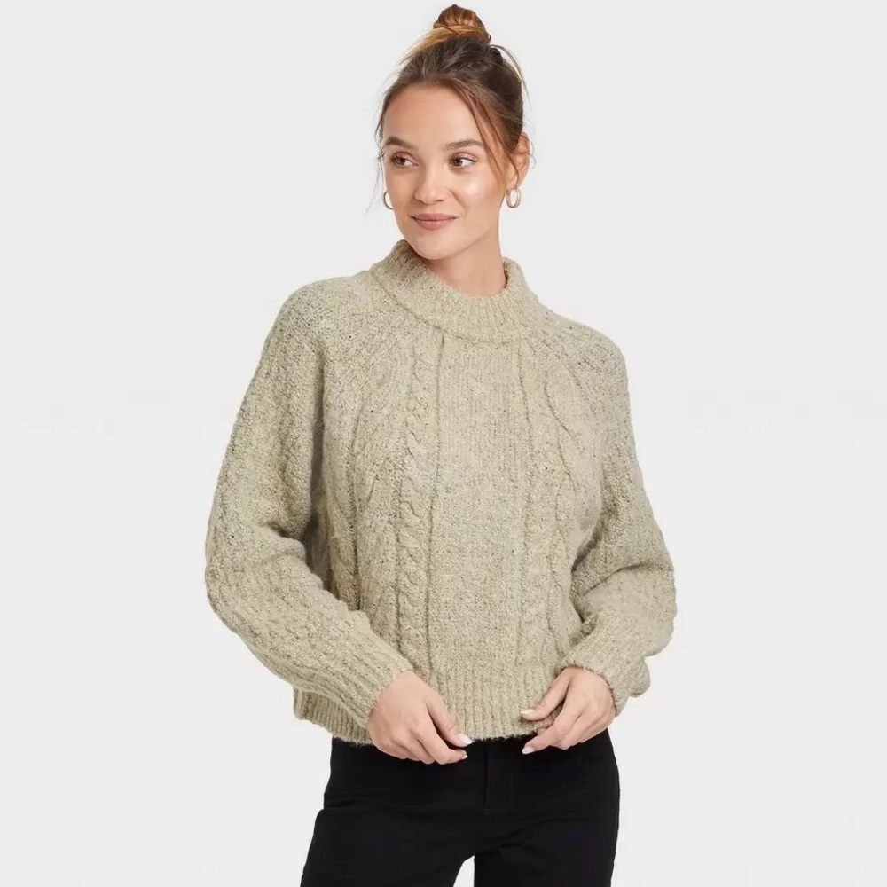 Women's Mock Turtleneck Pullover Sweater